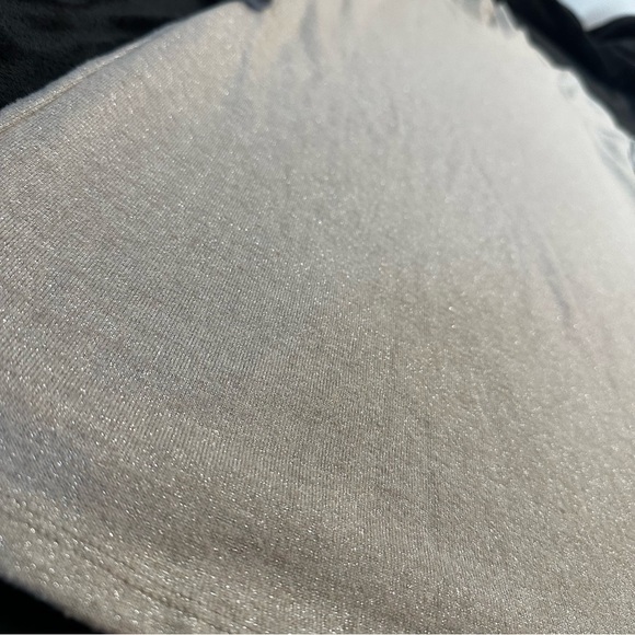 White House Black Market Metallic Shimmer Knit Dress Gray Silver Small - Picture 3 of 16